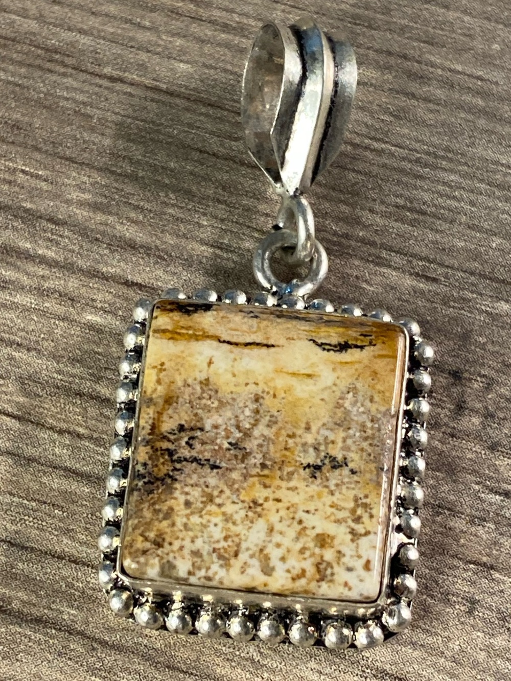 Picture Jasper & Silver Pendant